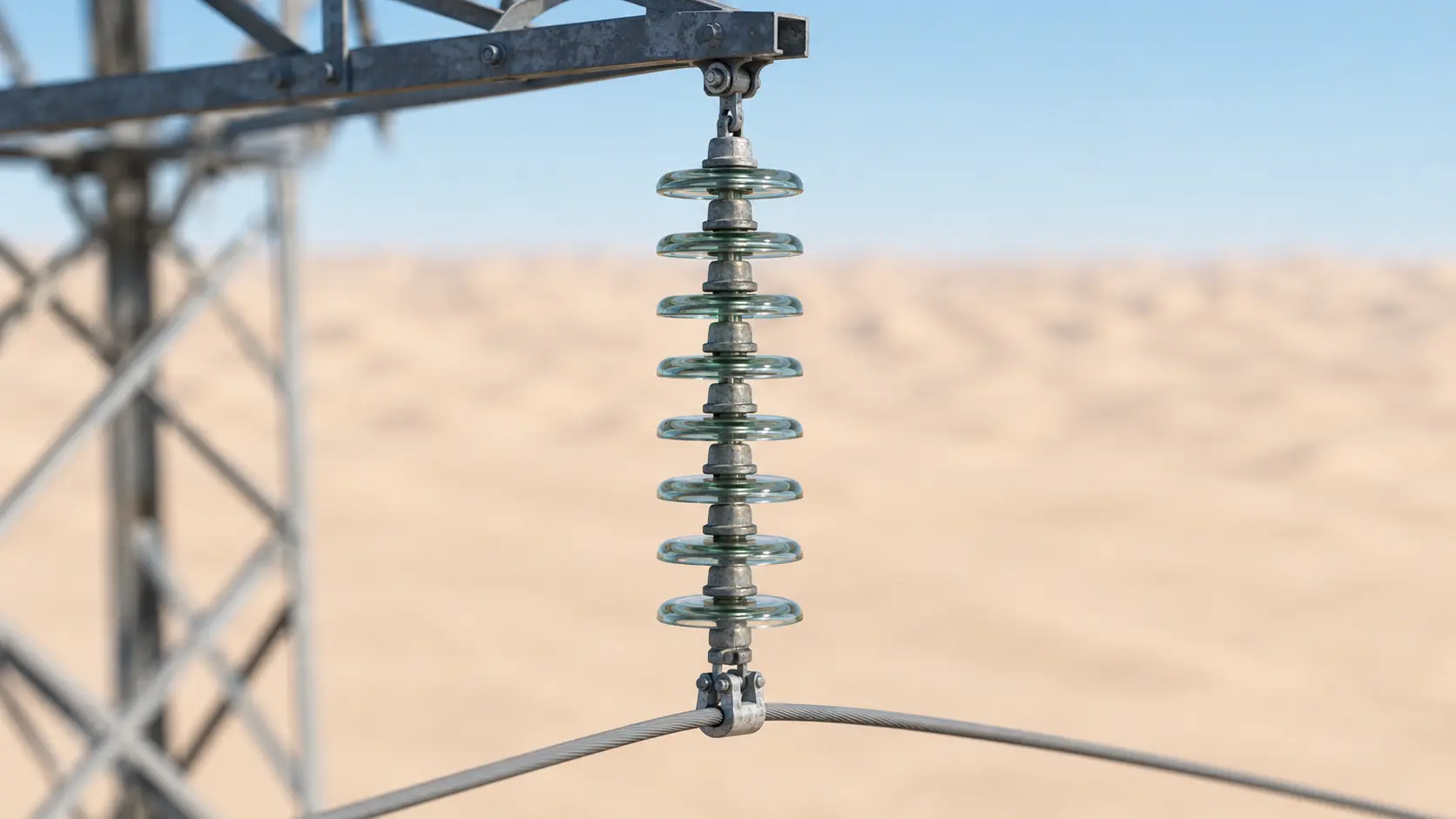 String & Insulator Hardware, close up